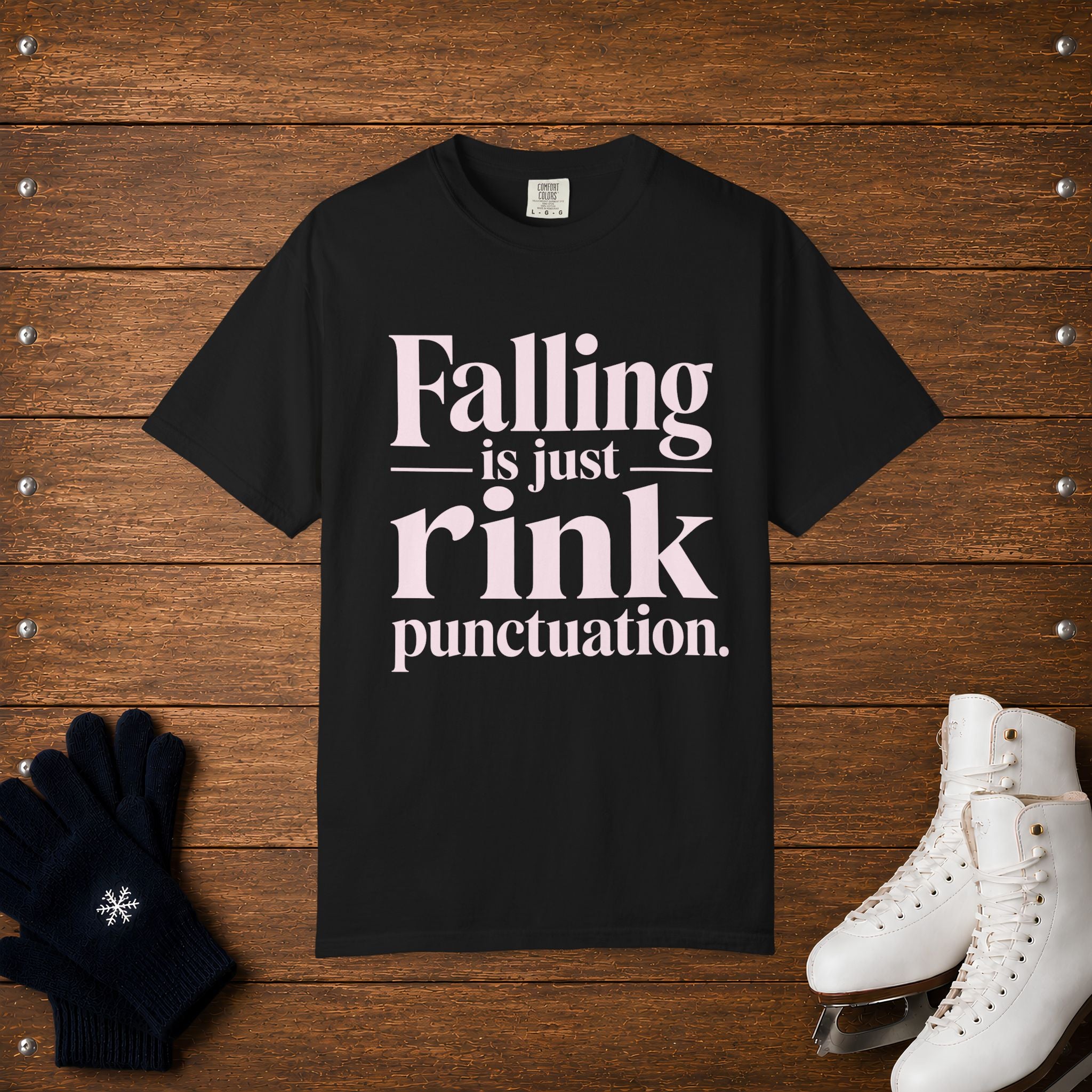 Falling Is Just Rink Punctuation T-Shirt