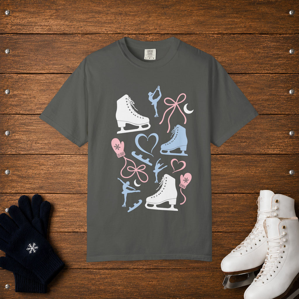 Skate Heart Pattern T-Shirt