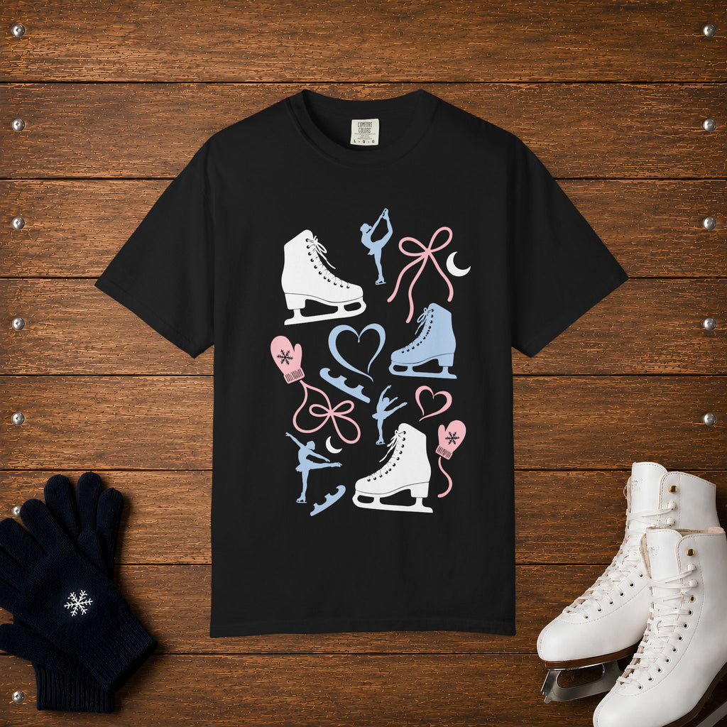 Skate Heart Pattern T-Shirt
