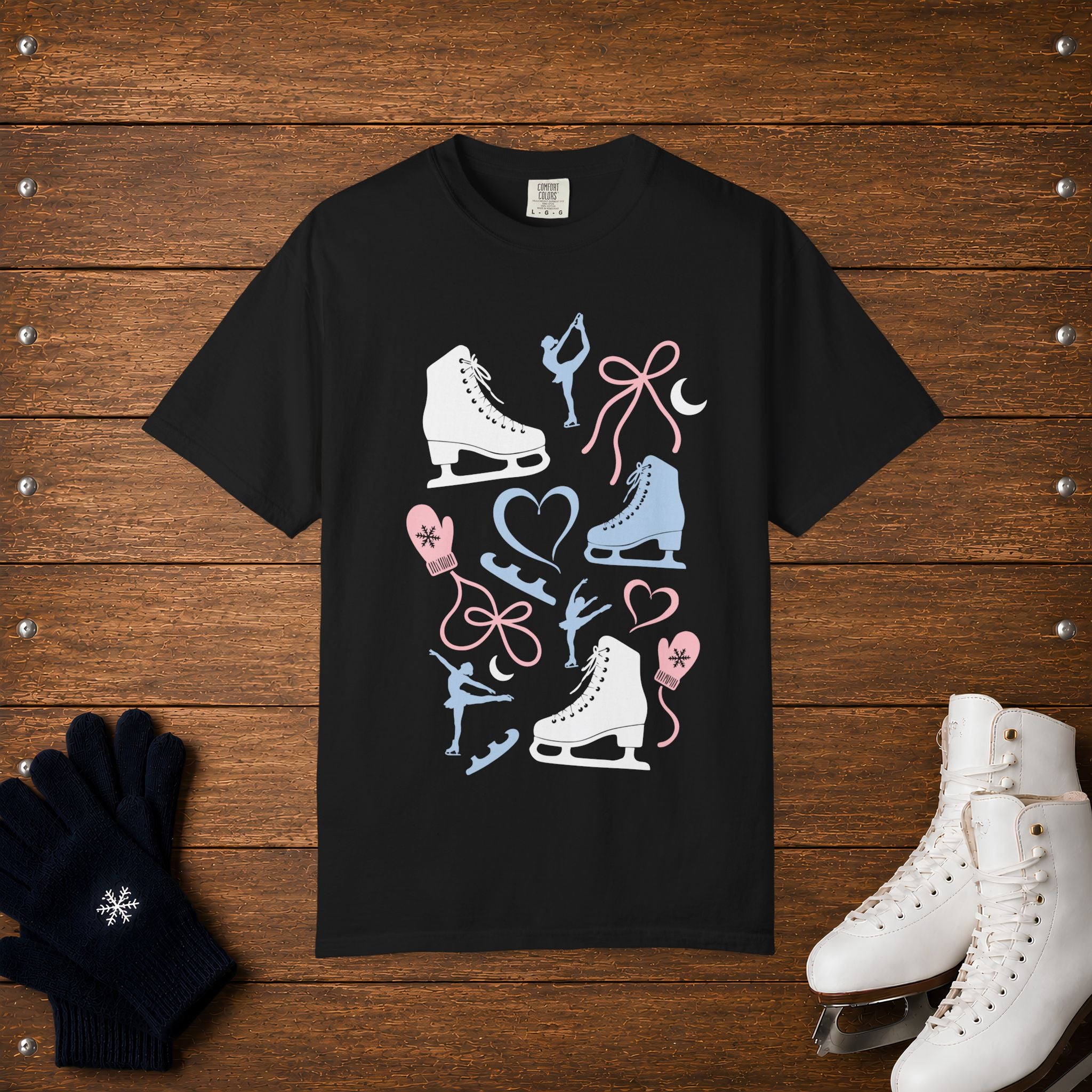 Skate Heart Pattern T-Shirt