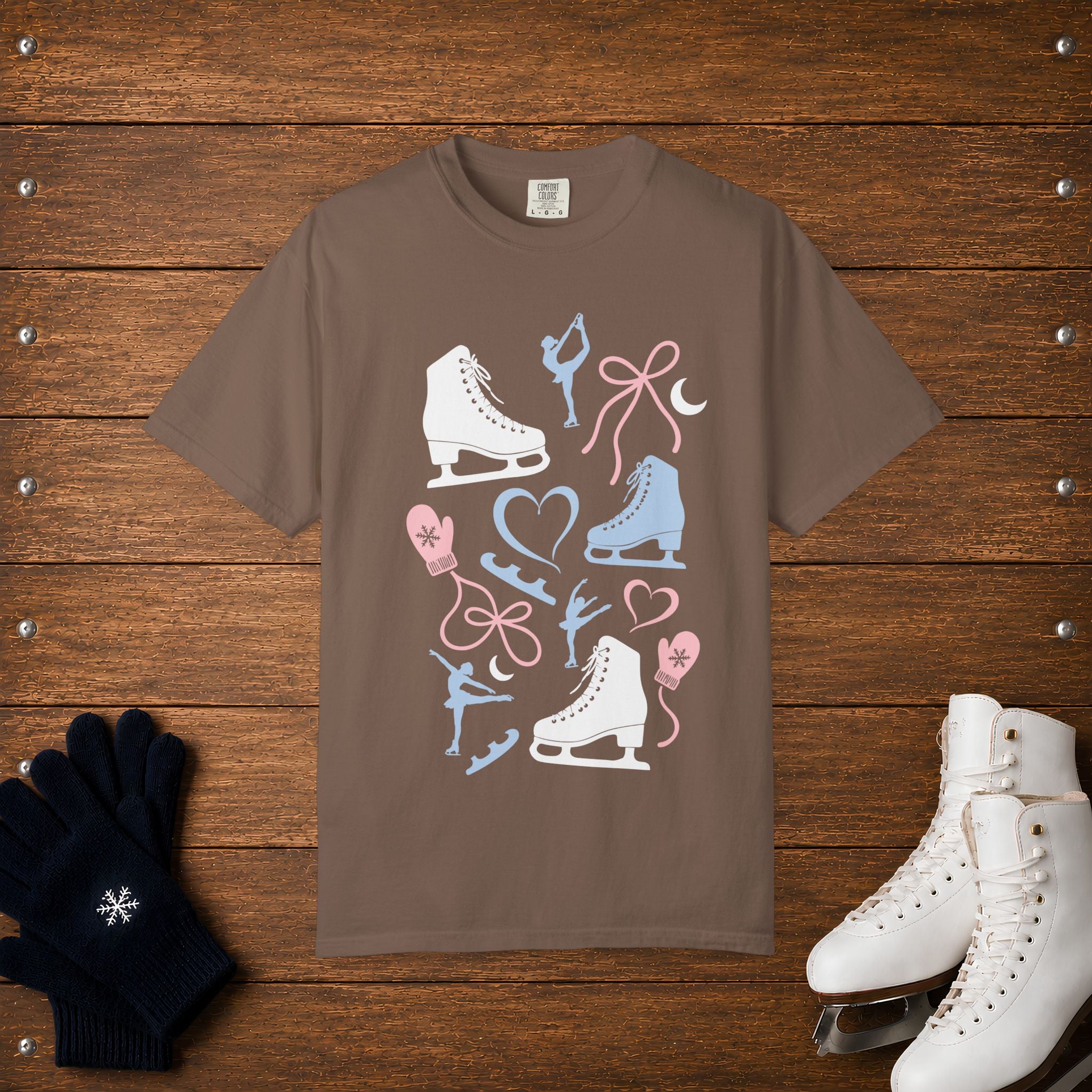 Skate Heart Pattern T-Shirt