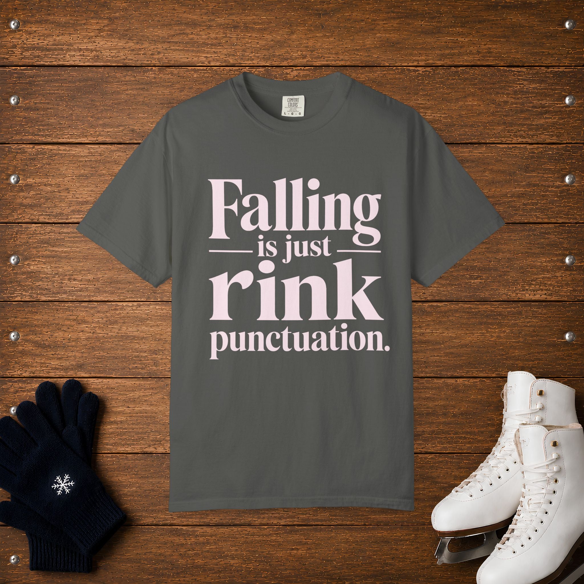 Falling Is Just Rink Punctuation T-Shirt